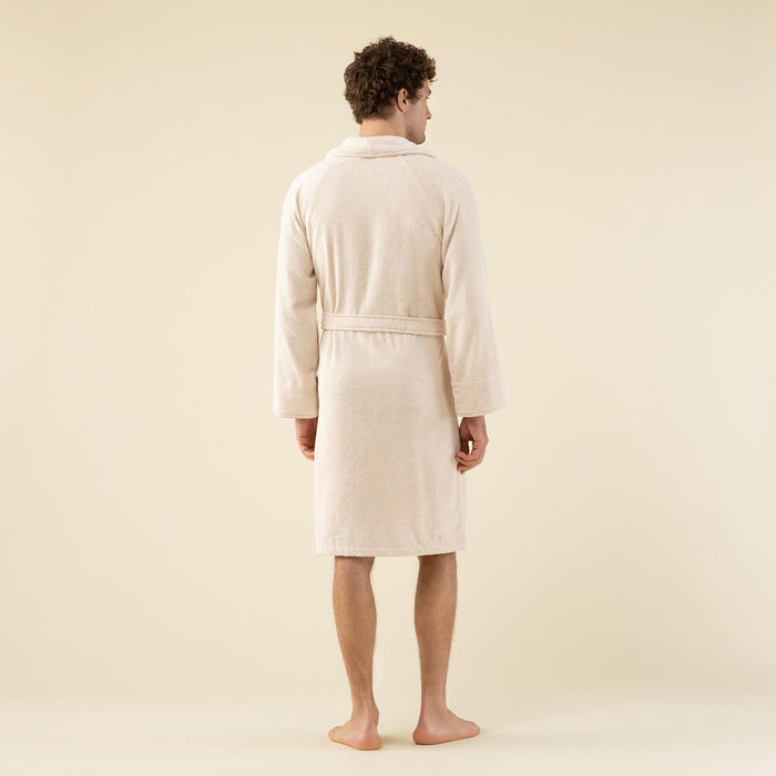 Solid Unisex Bathrobe Beige
