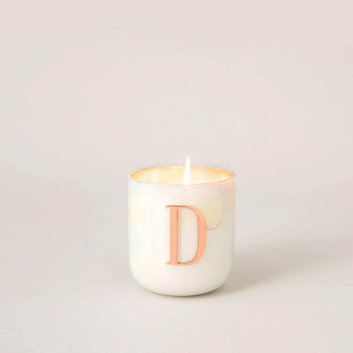Metal Letters Scented Candle White