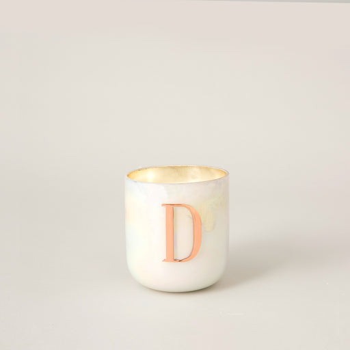 Metal Letters Scented Candle White