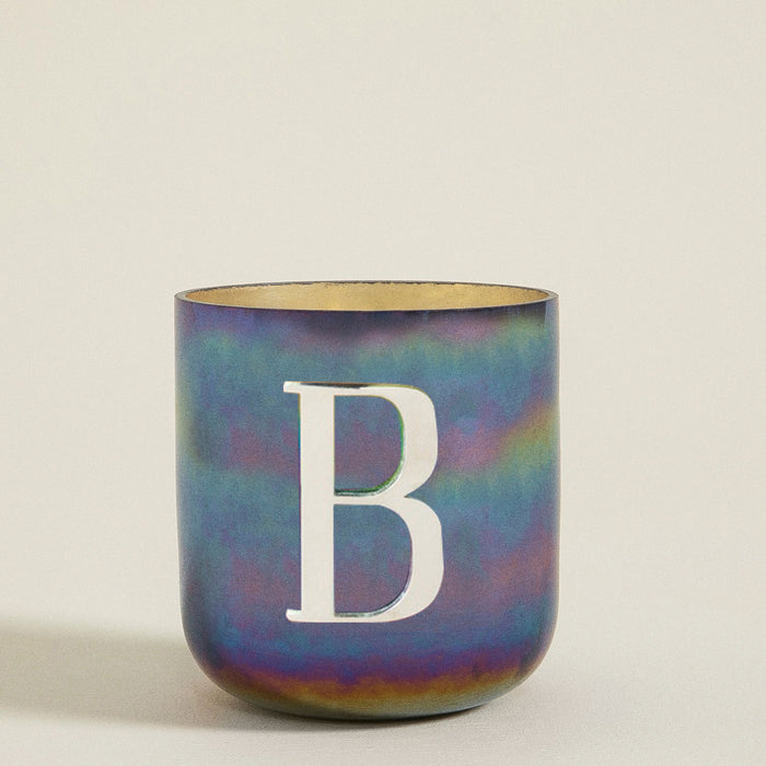 Metal Letters Scented Candle Gunmetal