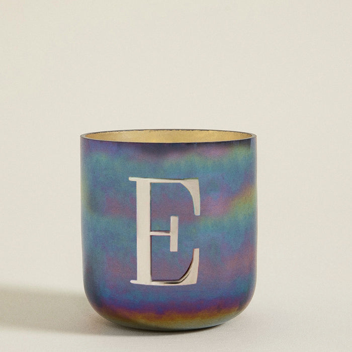 Metal Letters Scented Candle Gunmetal