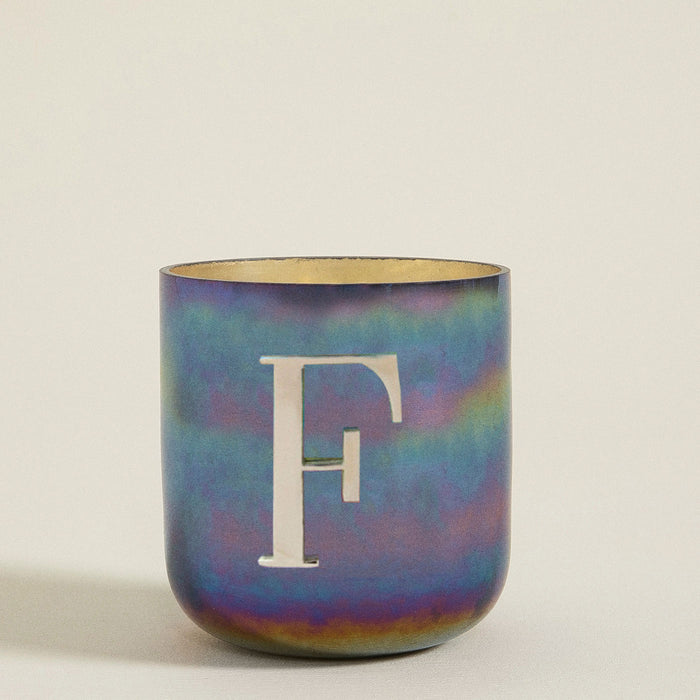 Metal Letters Scented Candle Gunmetal
