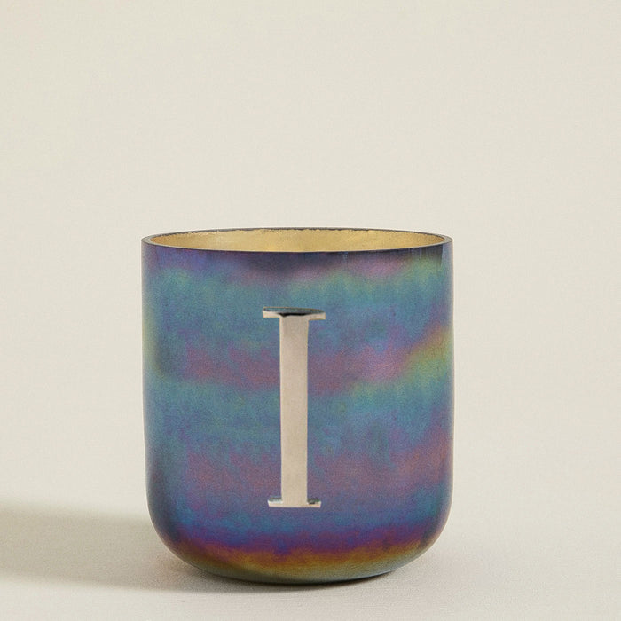 Metal Letters Scented Candle Gunmetal