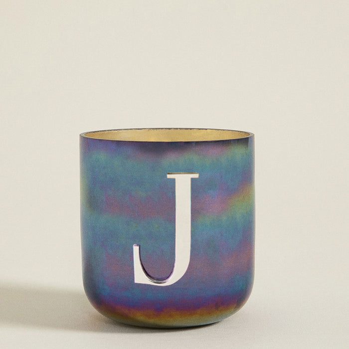 Metal Letters Scented Candle Gunmetal