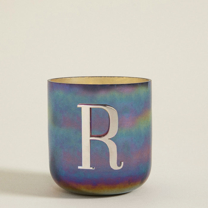 Metal Letters Scented Candle Gunmetal
