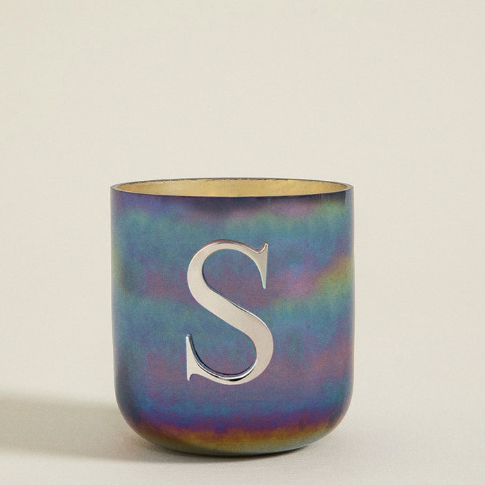 Metal Letters Scented Candle Gunmetal