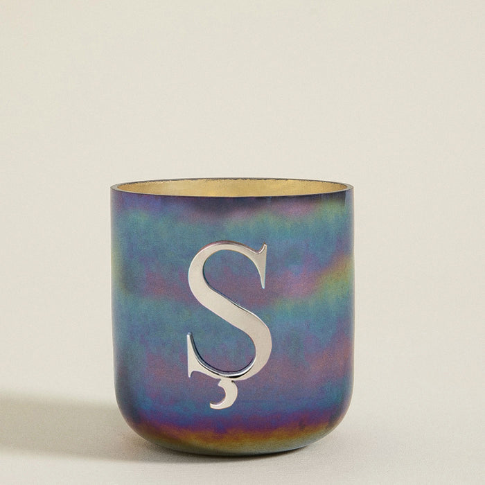 Metal Letters Scented Candle Gunmetal