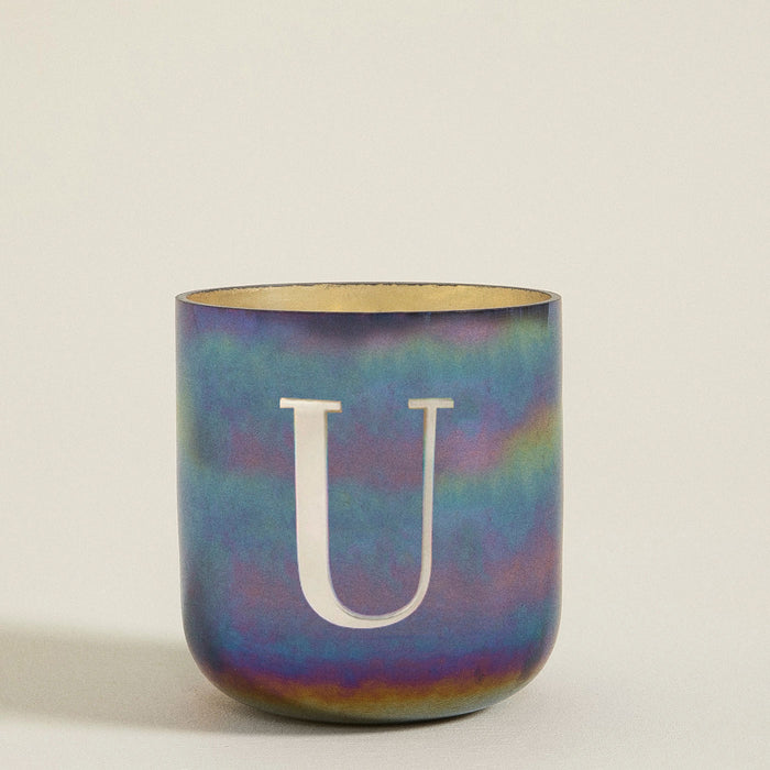 Metal Letters Scented Candle Gunmetal