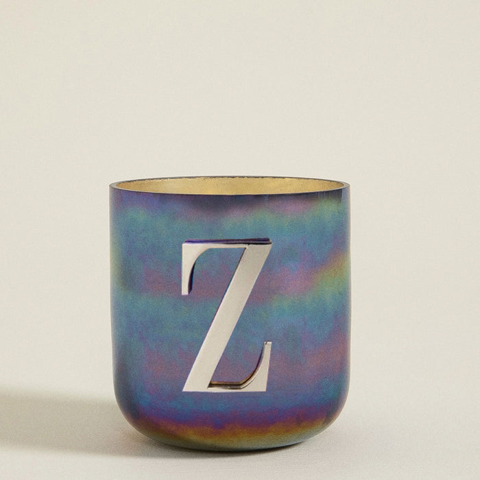 Metal Letters Scented Candle Gunmetal