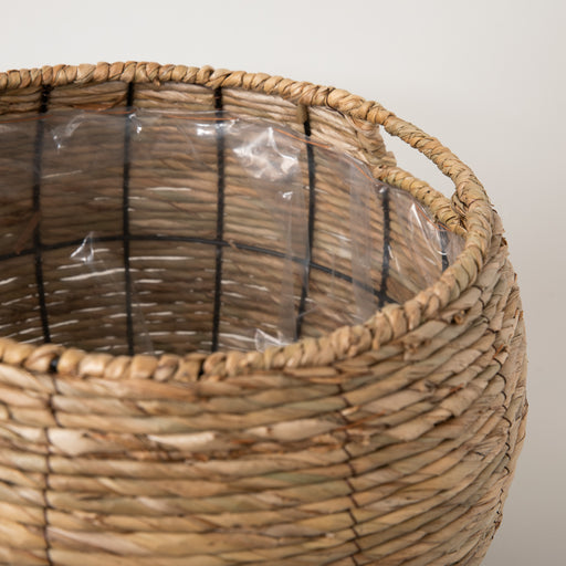 Kerıa Basket Flower Flower Pot 18 cm Natural