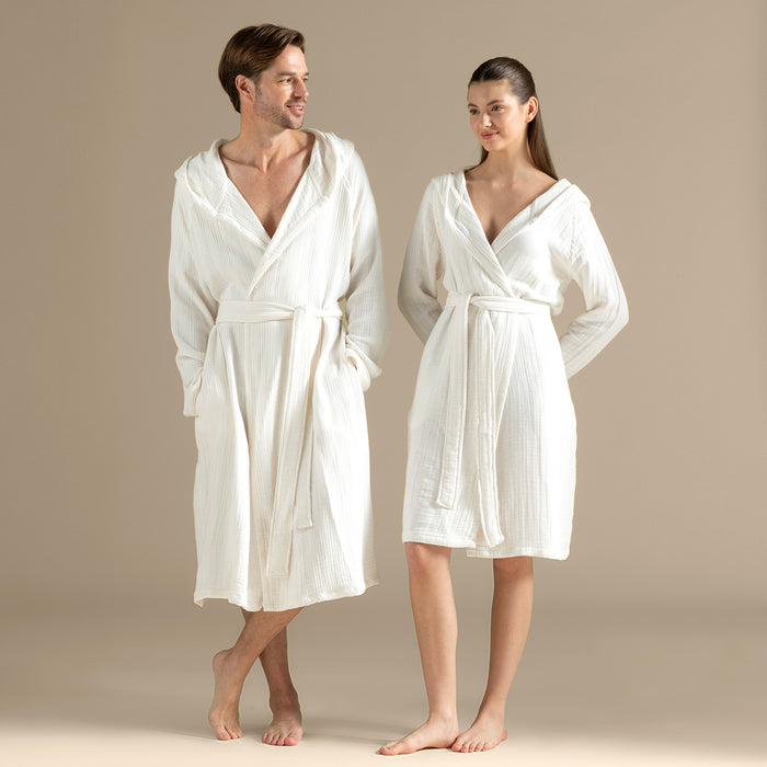 Armin Unisex Bathrobe White