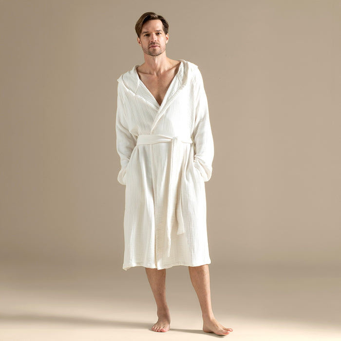 Armin Unisex Bathrobe White