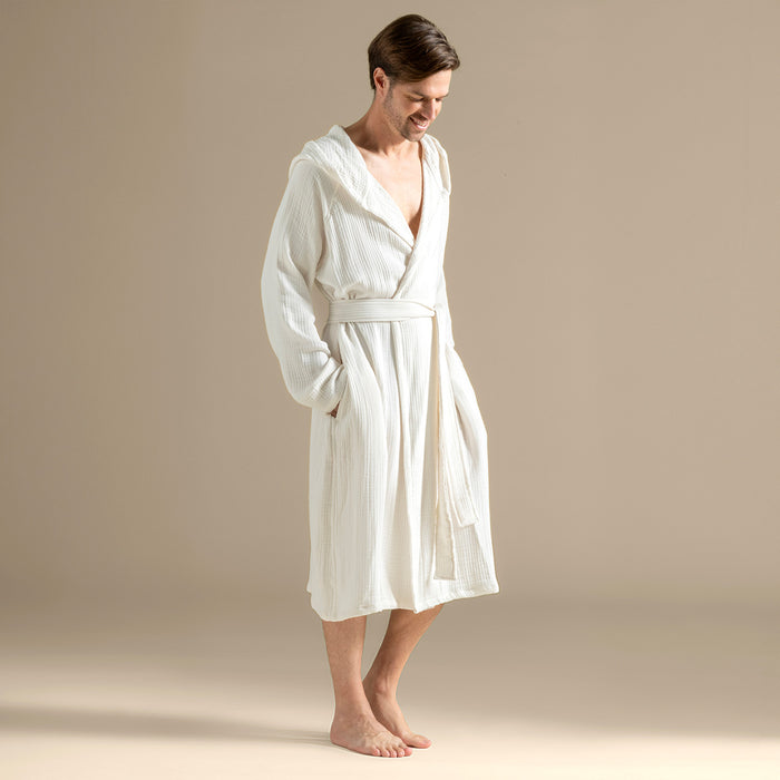 Armin Unisex Bathrobe White