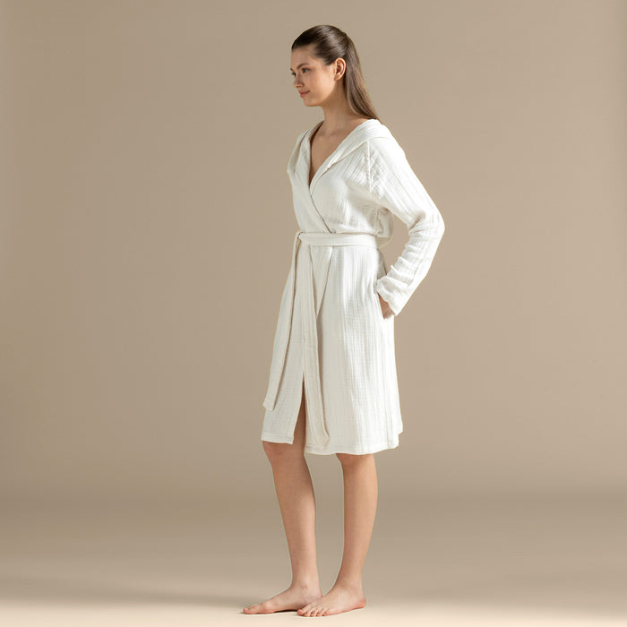 Armin Unisex Bathrobe White