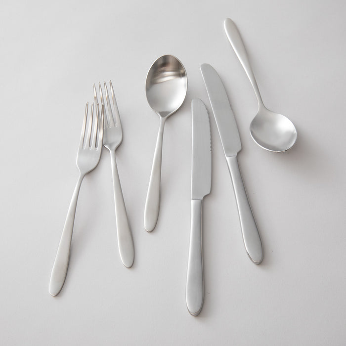 Davis 18 Pieces Dessert Cutlery Set Matte Silver