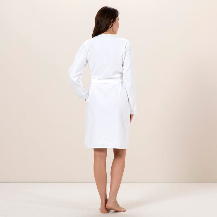 Crystal Women Bathrobe White