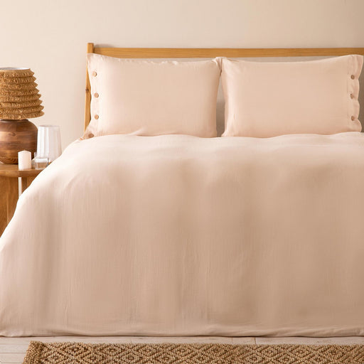 Ines Extra Double Duvet Cover Set 230x220 cm Sand Beıge