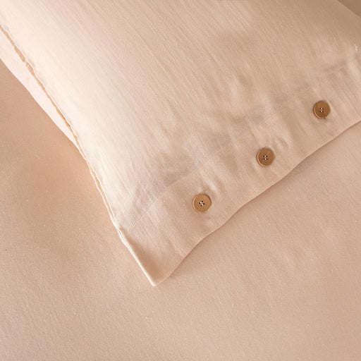 Ines Extra Double Duvet Cover Set 230x220 cm Sand Beıge