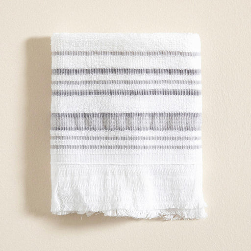 Derin Bamboo Hand Towel 30x50 cm WHITE/WARM GRAY