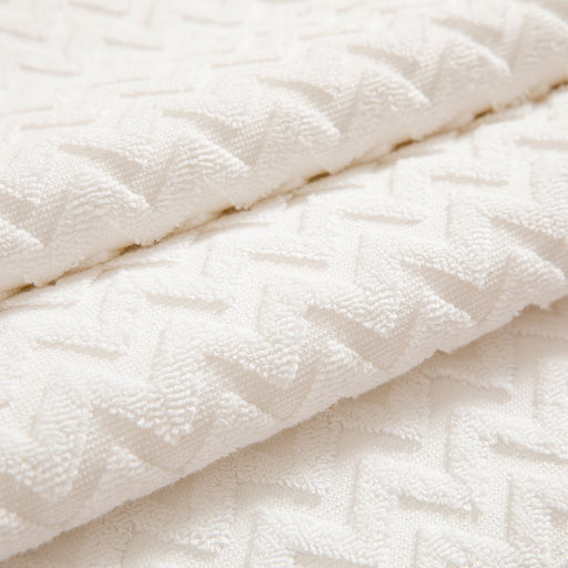 Zigzag Hand Towel 30x40 cm White
