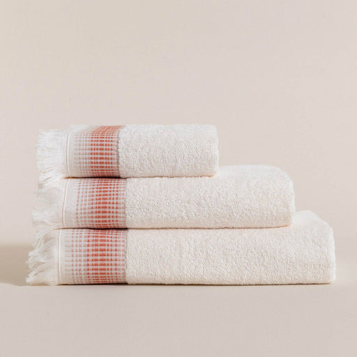 Endi Towel 70*140 ECRU/DARK SALMON