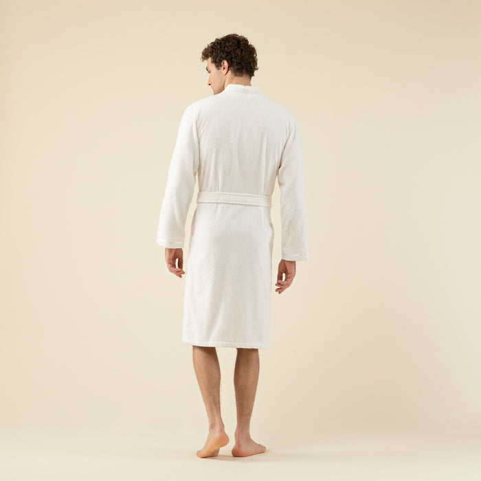 Chic Men Bathrobe Ecru