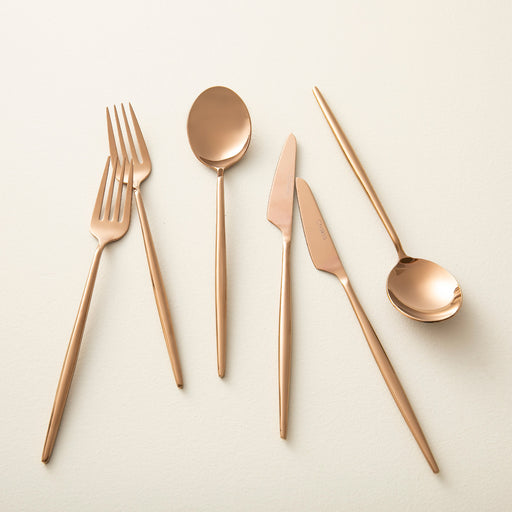 Elina 18 Pieces Dining Cutlery Set Shiny Rose