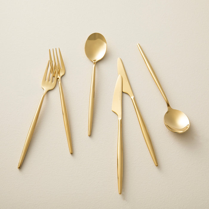Elina 18 Pieces Dessert Cutlery Set Shiny Gold