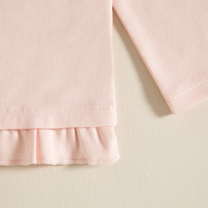 Bird Single Long Sleeve Tops Pink