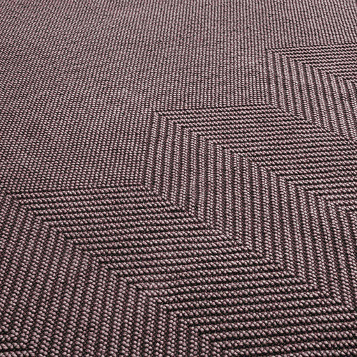 Zigzag Cotton decorative Carpet 150x200  cm Brown