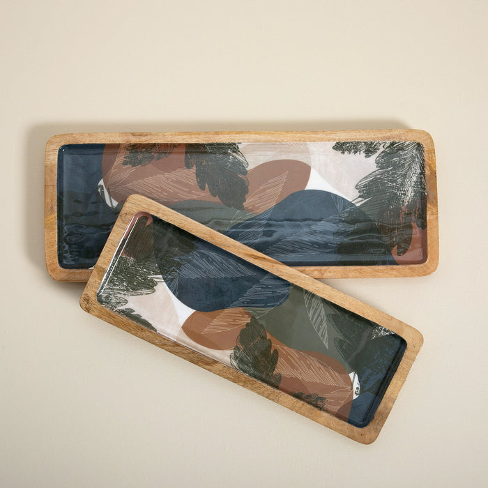 Renature Rectangular Serving Plate 33x12 Cm Natural