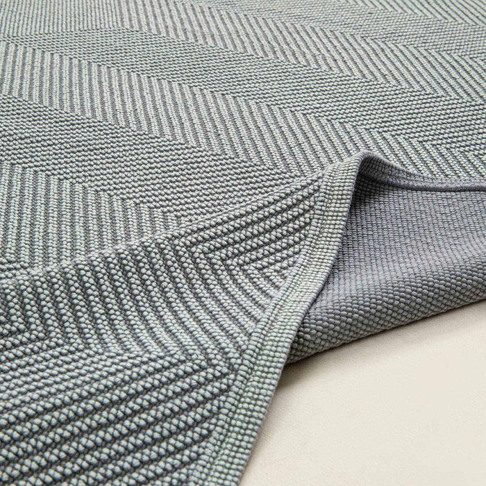 Zigzag Cotton decorative Carpet 150x200  cm ACIK GRI