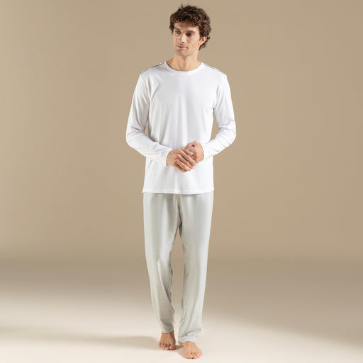 Lonel Pyjama Set GREY/WHITE
