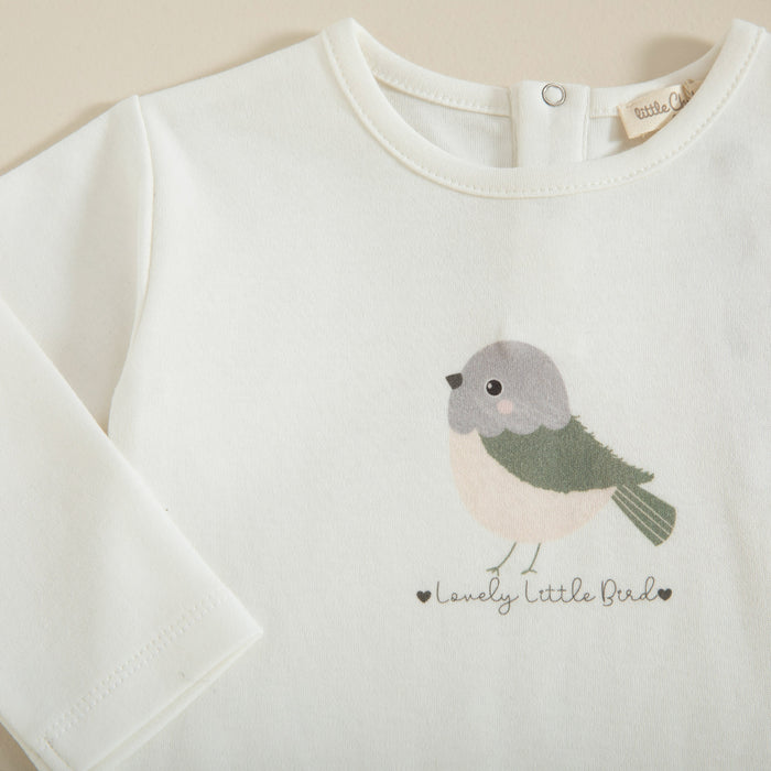 Love The Green Printed T-shirt Ecru