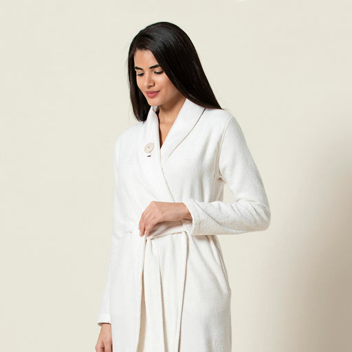 Ladina Women Bathrobe Ecru