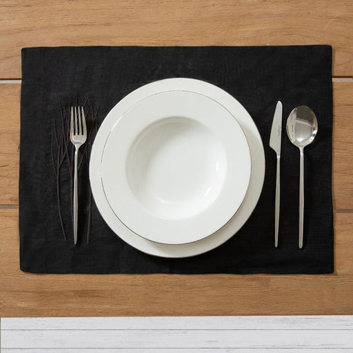 Black Place Mat 35x50 cm Black