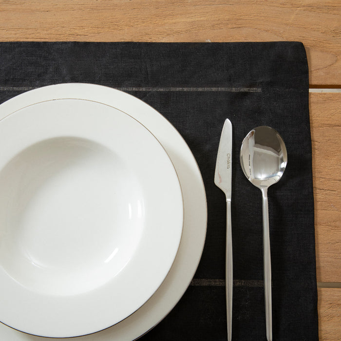 Black Place Mat 35x50 cm Black