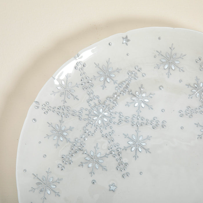 Buz New Year Charger 33 Cm White-Light Grey