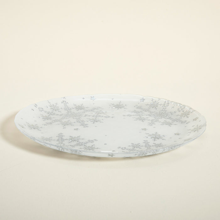 Buz New Year Charger 33 Cm White-Light Grey