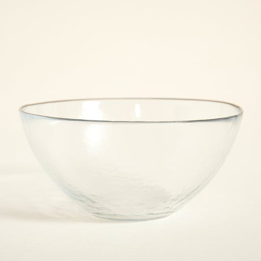 Ice Bowl Silver Rim 16 cm TRANSPARENT/SILVER
