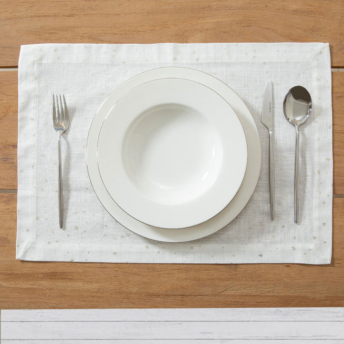 Leve Place Mat 35x50 cm White-Gold