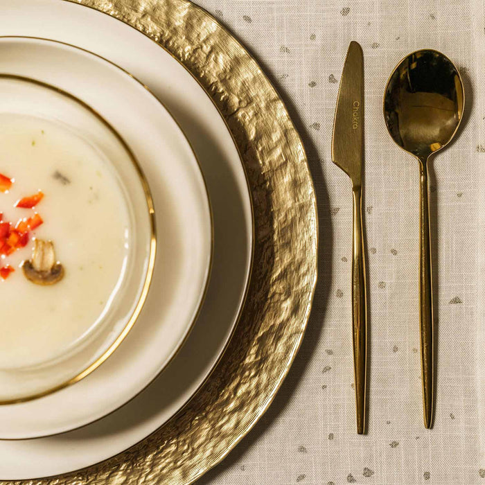 Leve Place Mat 35x50 cm White-Gold