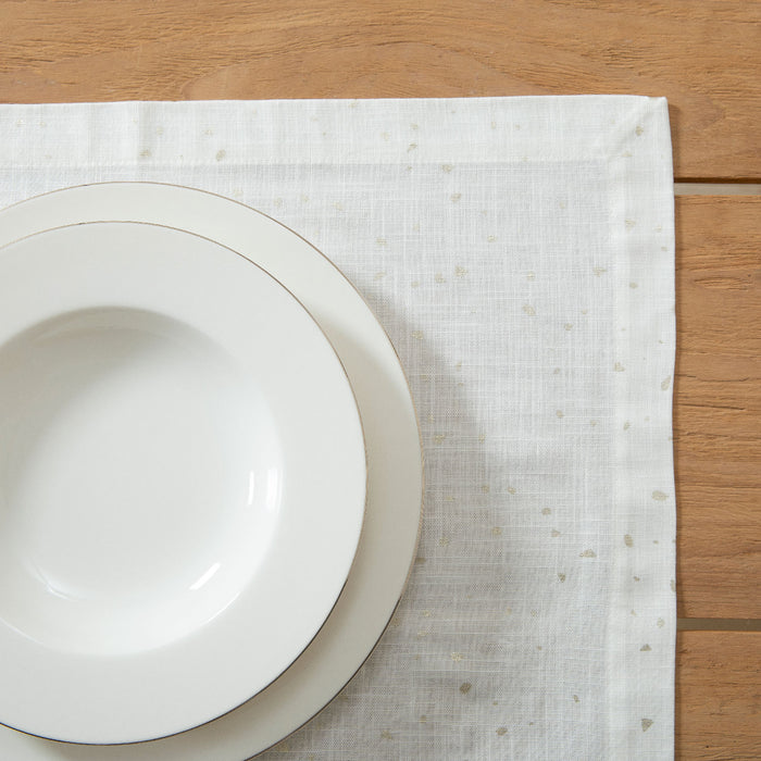 Leve Place Mat 35x50 cm White-Gold