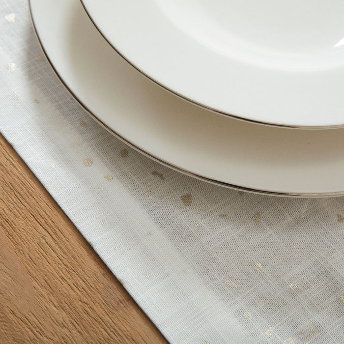 Leve Place Mat 35x50 cm White-Gold