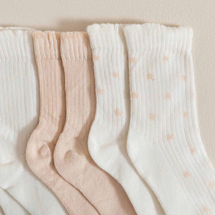 Party 3 Pcs Ruffled Socks Ecru
