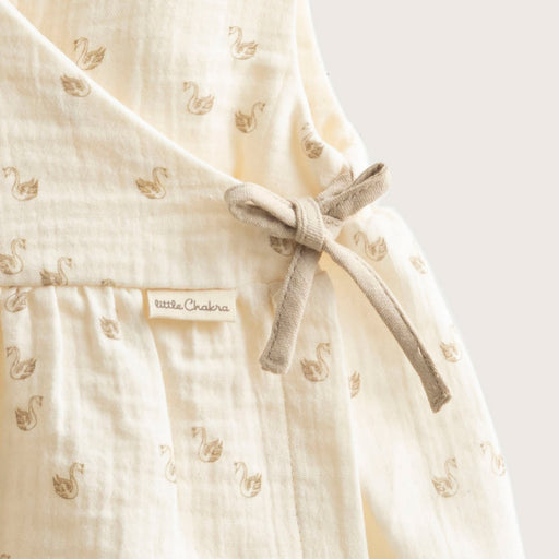 Little Swan Blouse-Bottom Set Ecru