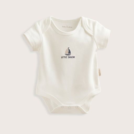 Marine Newborn Short Sleeve Body Ecru