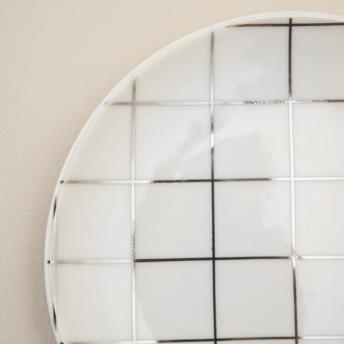 Tartan Silver Dessert Plate 19 cm STANDART