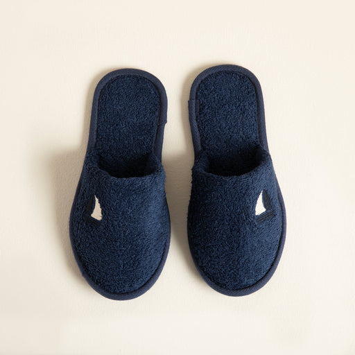 Marine Bath Slippers Navy Blue