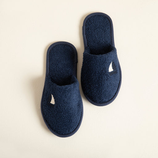 Marine Bath Slippers Navy Blue
